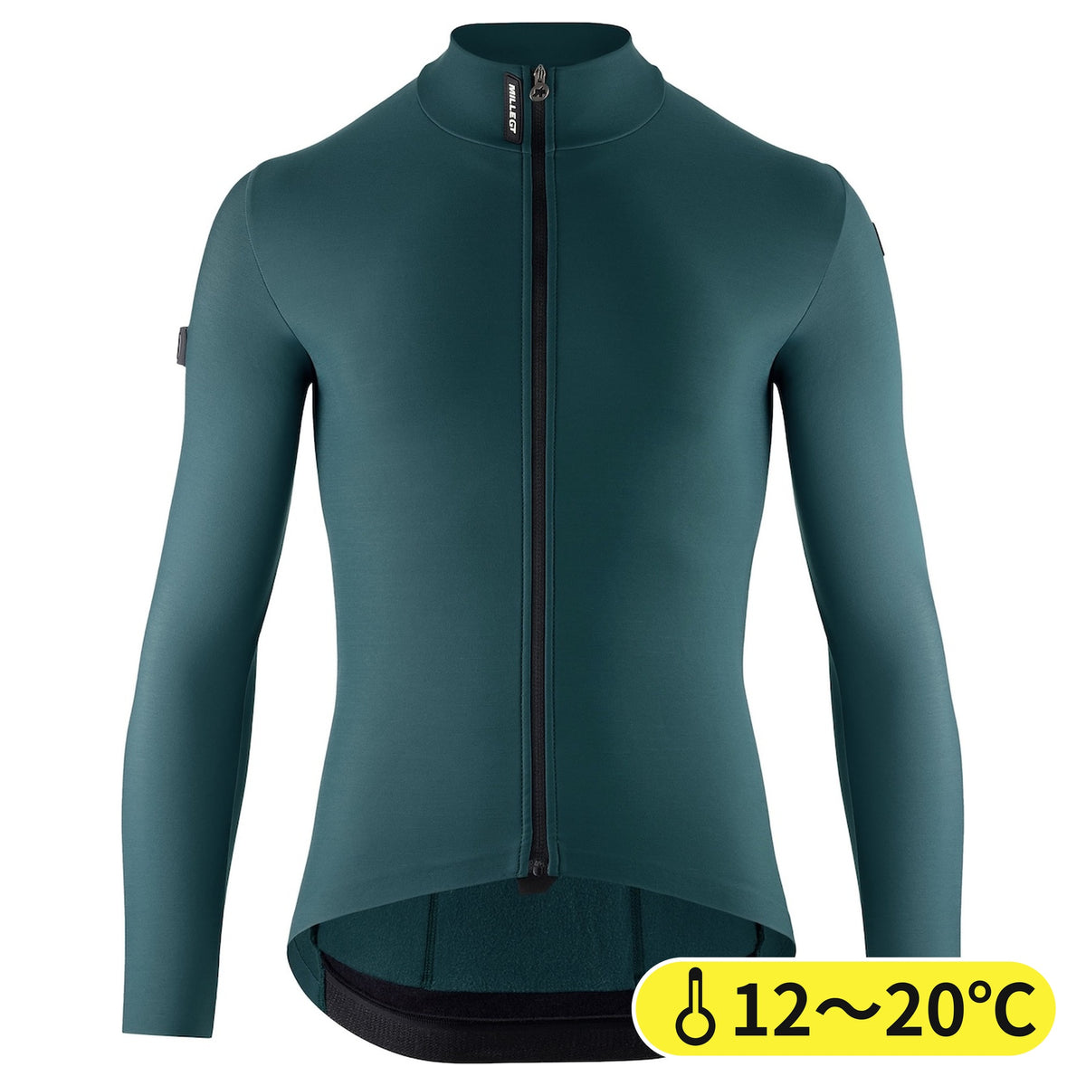 【OUTLET】2025 MILLE GT SPRING FALL LS JERSEY C2 foundation green(全体が柔らかなフリース生地の、秋向けの長袖ジャージ)