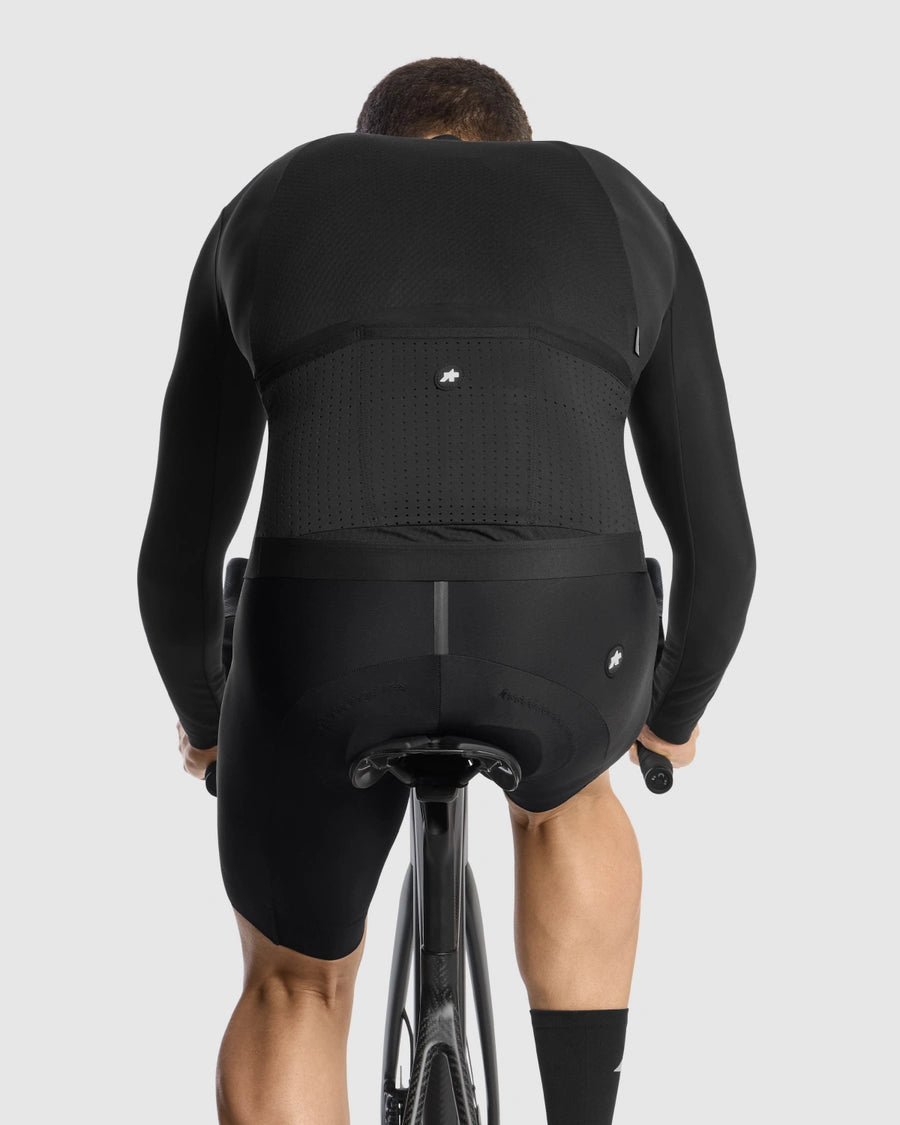 EQUIPE R SPRING FALL JERSEY S11 black（正面と腕はフリース、背面はメッシュのエアロフィットジャージ）
