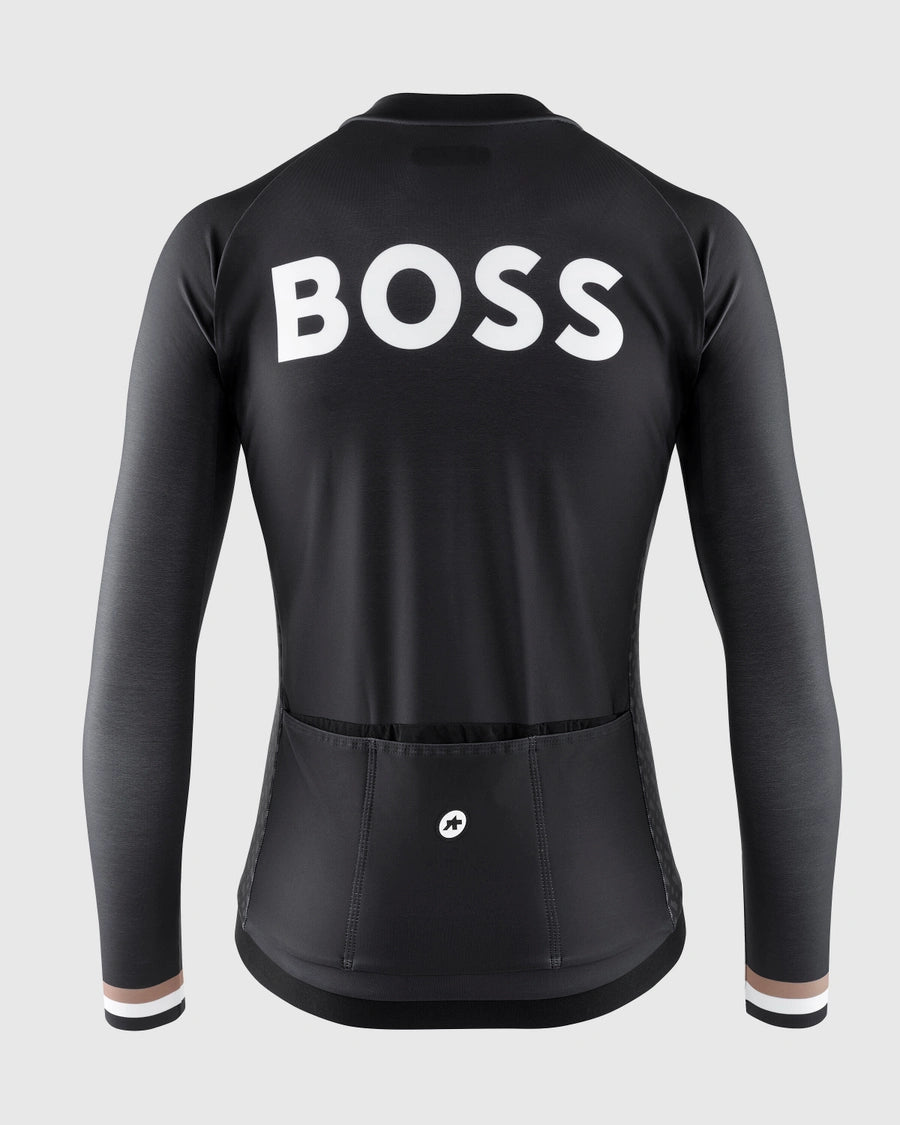 【OUTLET】2024 BOSS × ASSOS / MILLE GT SPRING FALL LS JERSEY C2 black（春秋・初冬向け フリース生地で柔らかな長袖ジャージ）