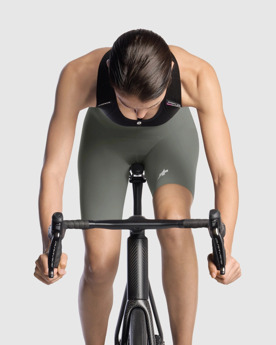 DYORA R BIB SHORTS S11 edge green（レディース レーシング系 ビブショーツ / パッド厚9mm）