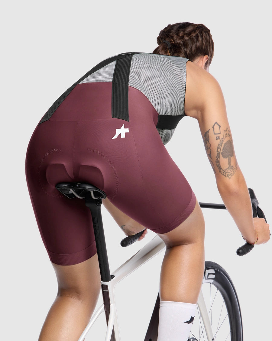 UMA GT BIB SHORTS S11 burgundy red（標準グレード / レディース エンデュランス ビブショーツ / パッド厚12mm）