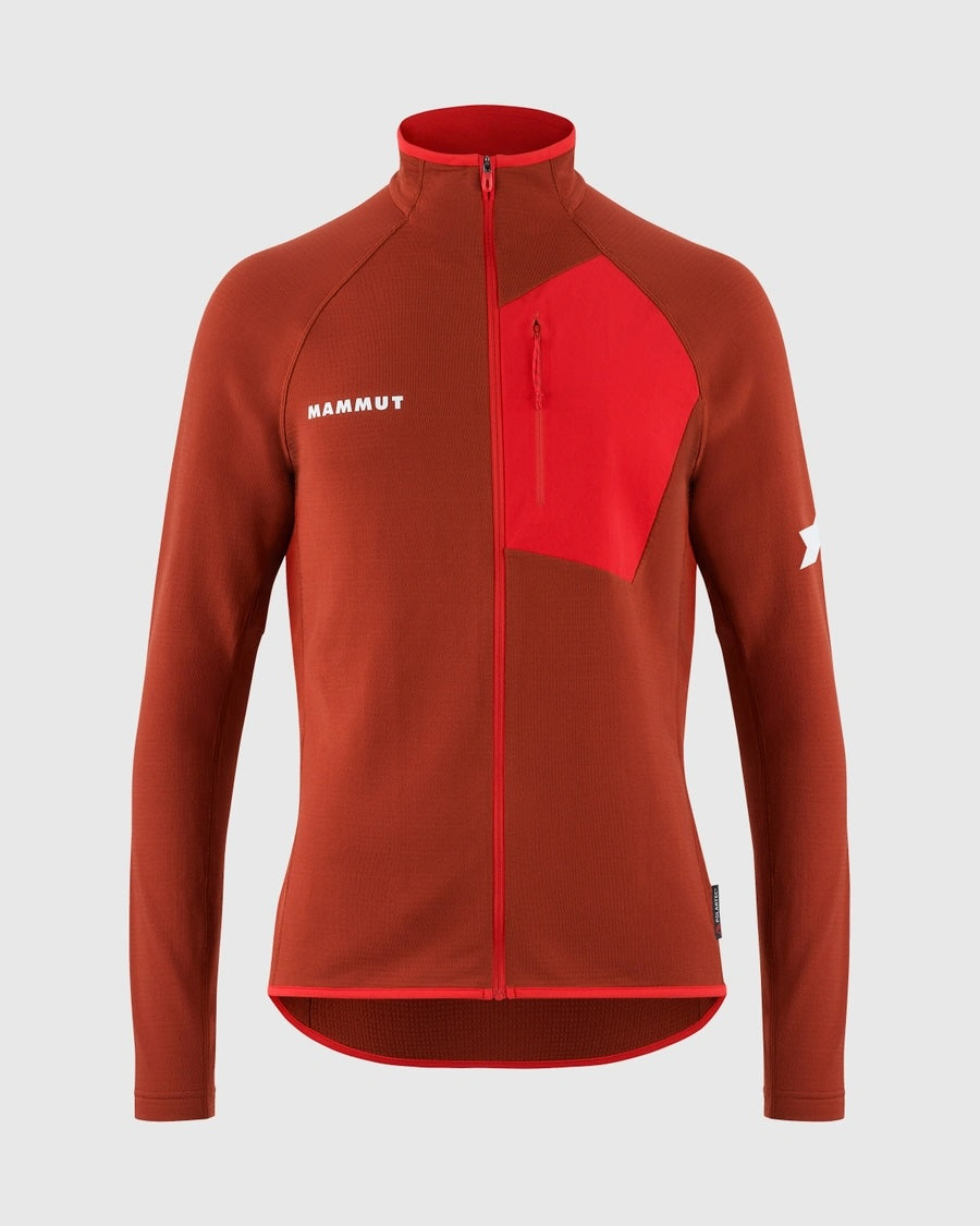 【ASSOS × MAMMUT】AENERGY LIGHT ML JACKET MEN rust（極薄フリース素材のミドルレイヤー）