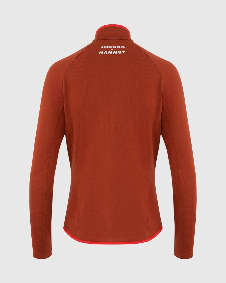 【ASSOS × MAMMUT】AENERGY LIGHT ML JACKET MEN rust（極薄フリース素材のミドルレイヤー）