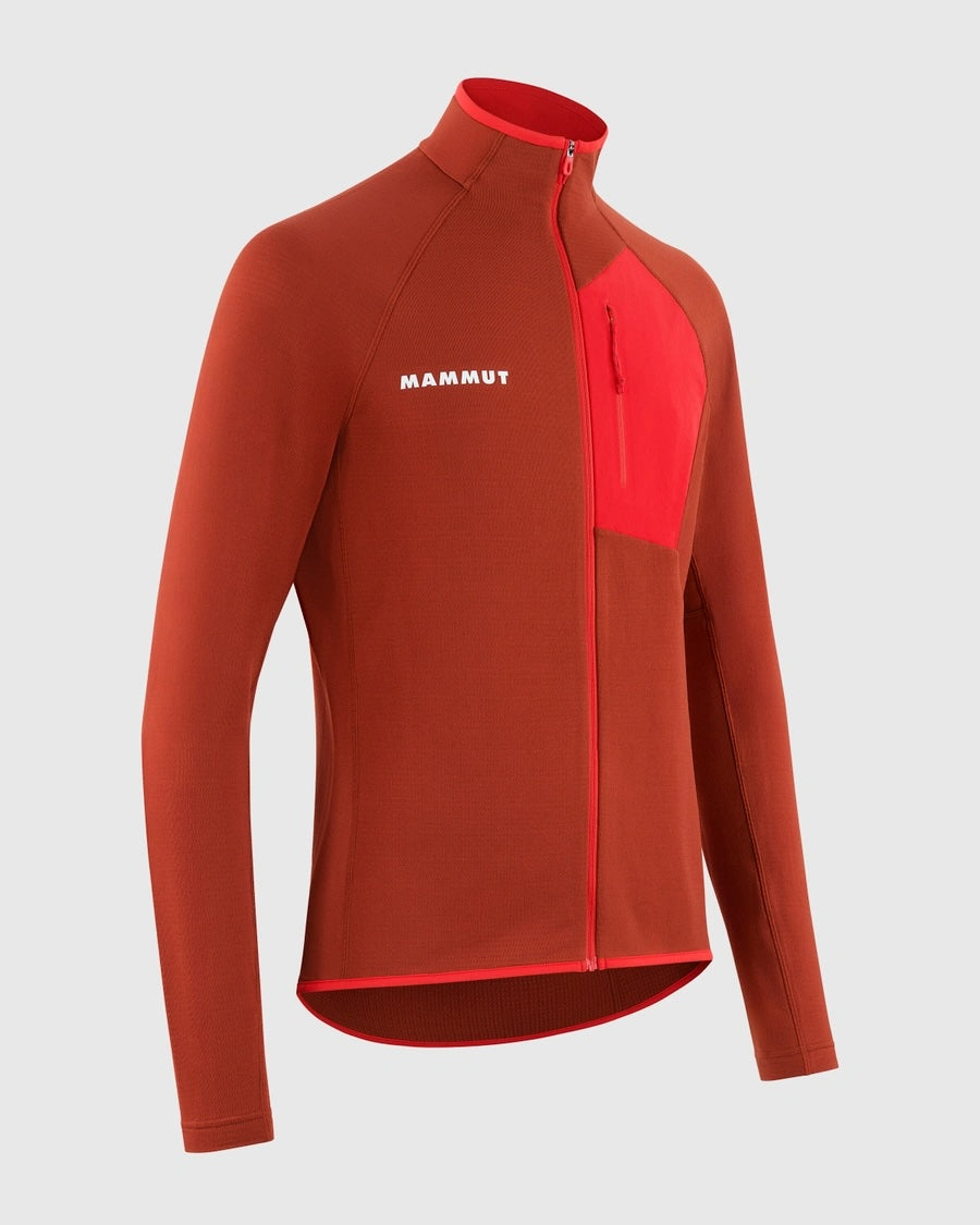 【ASSOS × MAMMUT】AENERGY LIGHT ML JACKET MEN rust（極薄フリース素材のミドルレイヤー）