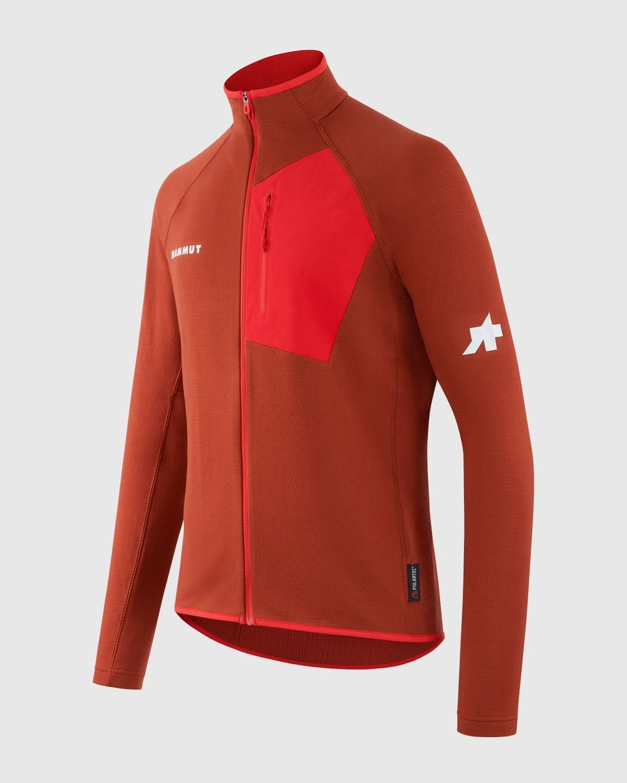 【ASSOS × MAMMUT】AENERGY LIGHT ML JACKET MEN rust（極薄フリース素材のミドルレイヤー）