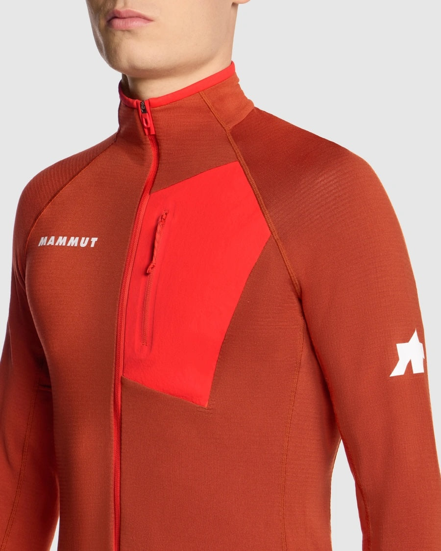 【ASSOS × MAMMUT】AENERGY LIGHT ML JACKET MEN rust（極薄フリース素材のミドルレイヤー）