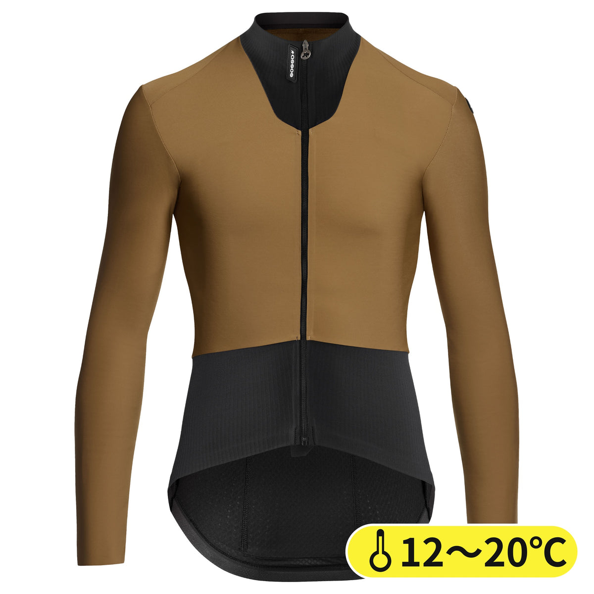 EQUIPE R SPRING FALL JERSEY S11 jupiter gold（フリース素材に背面メッシュを組み合わせた、秋向けのエアロフィット長袖ジャージ）