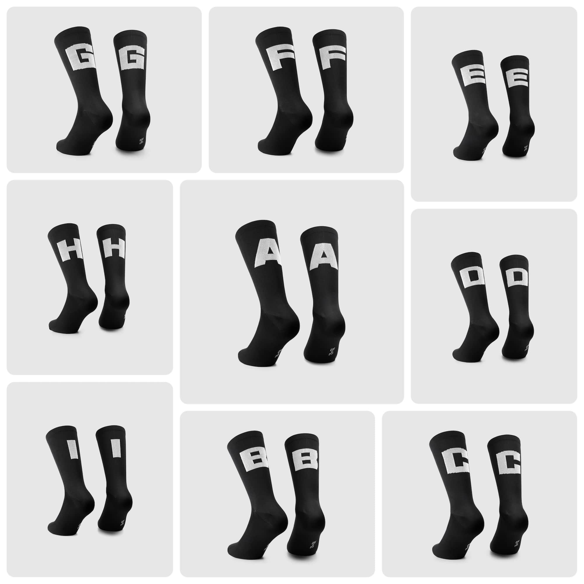 【OUTLET】2024 EGO SOCKS /  A 〜 I（アルファベット 夏用ソックス）