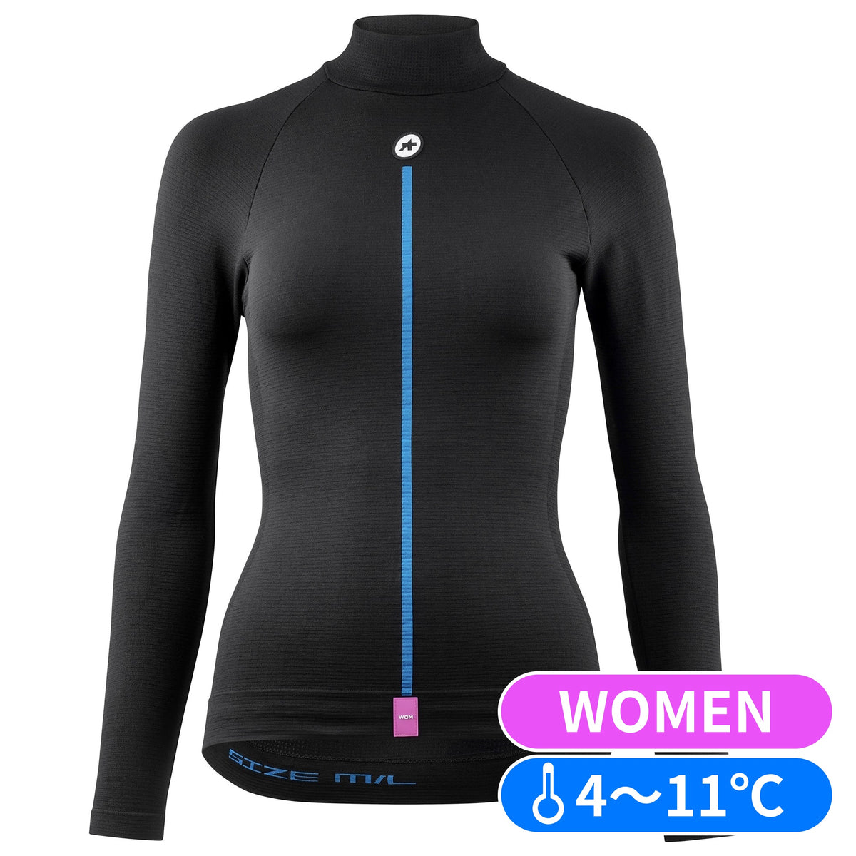 WOMEN'S WINTER LS SKIN LAYER P1（標準的な暖かさの、冬向けの長袖インナー）