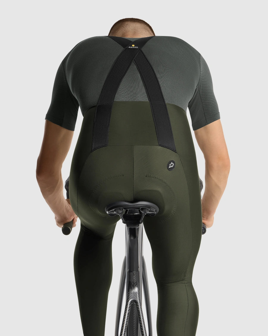 【新製品】MILLE GT SPRING FALL BIB TIGHTS S11 deep green（アソス史上最も薄手の、早い使い始めが可能なビブタイツ / パッド厚12mm）