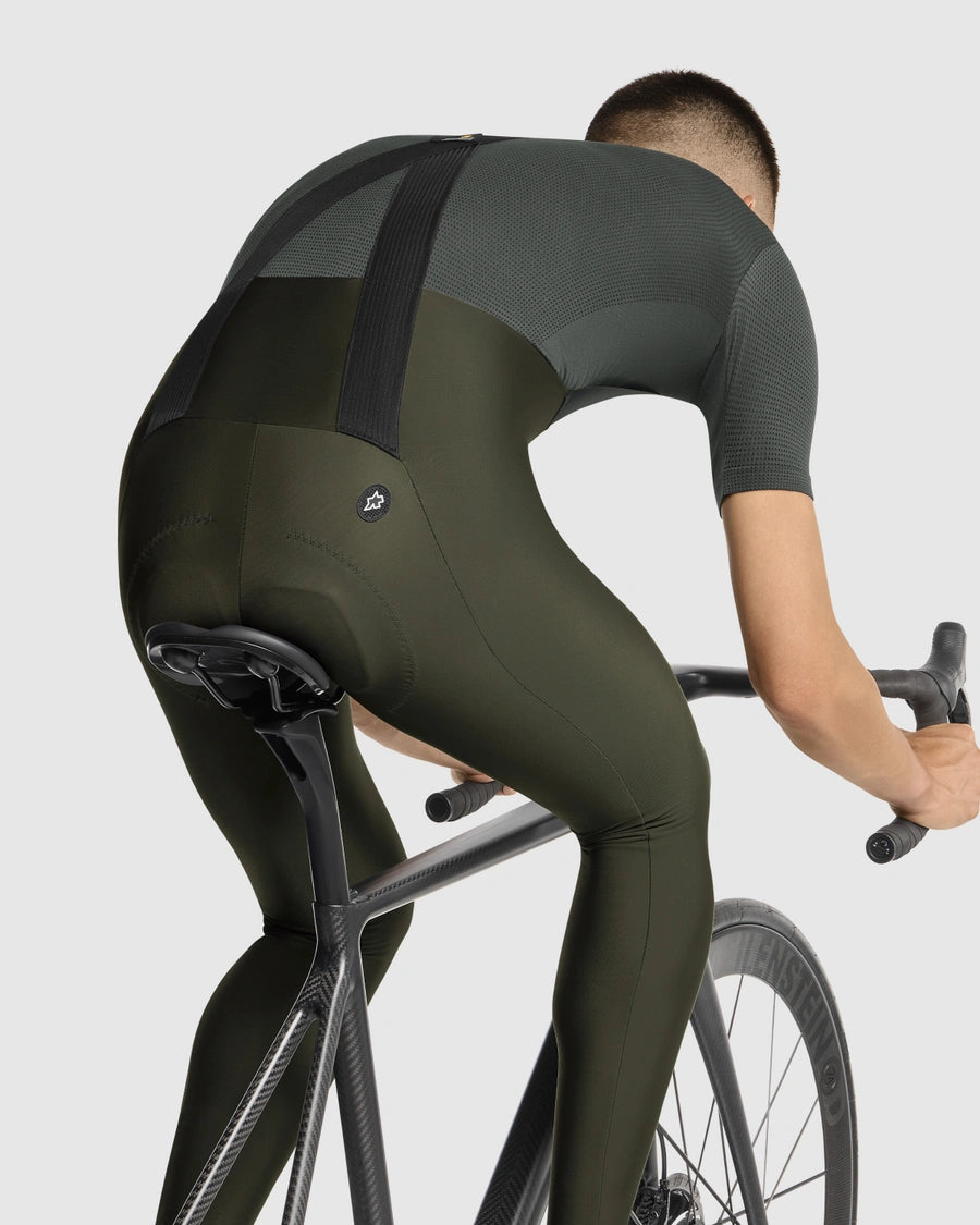 【新製品】MILLE GT SPRING FALL BIB TIGHTS S11 deep green（アソス史上最も薄手の、早い使い始めが可能なビブタイツ / パッド厚12mm）