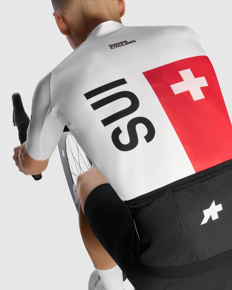 新品】assos サイクルジャージ ホワイト/レッド/ブラック 新品】assos