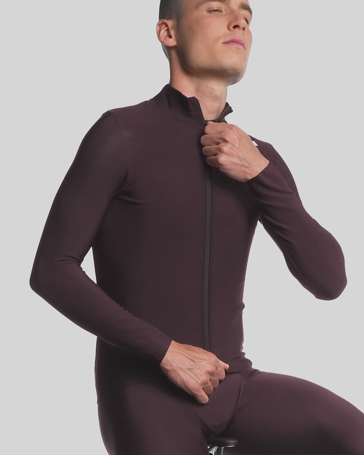 【新入荷】MILLE GT SPRING FALL JERSEY S11 mulberry brown（全体が柔らかなフリース生地の、秋向けの長袖ジャージ）