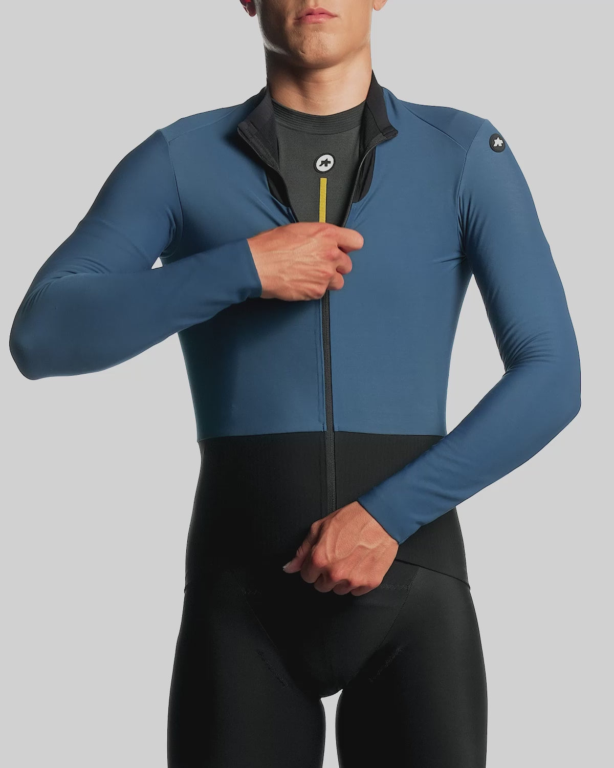 EQUIPE R SPRING FALL JERSEY S11 petrol blue（春秋向け 正面と腕は